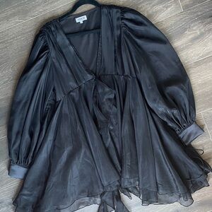 Heiress Black Long Sleeve Tent Dress Large